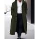 Men's Winter Coat Overcoat Trench Coat Outdoor Daily Wear Fall Winter Polyester Outerwear Clothing Apparel Fashion Streetwear Plain Hooded Single Breasted