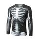 Skeleton Mens 3D Shirt For Halloween Black Cotton Men'S Tee Graphic Crew Neck Clothing Apparel 3D Print Street Daily Long Sleeve Fashion