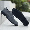 Men's Oxfords Formal Shoes Suede Shoes Walking Casual Daily Suede Breathable Non-slipping Wear Proof Lace-up Black Brown Gray Fall