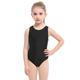 Kids Girls' Swimsuit Formal Solid Color Active Bathing Suits 3-7 Years Spring Black Blue