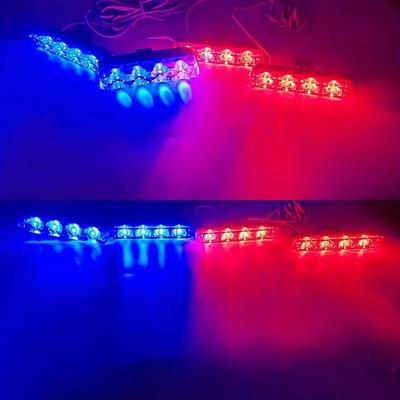 4 in1 LED Grille Strobe Light Emergency Red Blue Strobe Warning Light With Wireless Remote Control For Vehicle Truck Trailers Police RV ATV SUV DC 12V