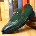 Men's Loafers Slip-Ons Brogue Suede Shoes Dress Shoes Business Casual Daily Office Career St. Patrick's Day PU Breathable Comfortable Loafer Black Green Color Block Spring Fall