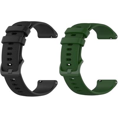 2 Pack Watch Band for Garmin Forerunner 265 255 Music Venu 3 2 Vivoactive 4 22mm Soft Silicone Replacement Strap 22mm Sport Band Wristband