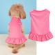 Spring/Summer Thin Pet Tank Top Breathable Solid Color Ruffle Edge Skirt hem Small and Medium sized Dog Cat Bixiong VIP Skirt