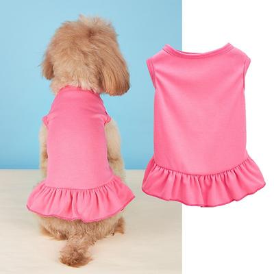 Dog Cat Dress Minimalist Casual Breathable Soft Washable Comfortable Outdoor Casual Daily Dog Clothing for Bichon Frise Pomeranian Baby Pet Papillon Small