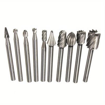 High Speed Steel Rotary File Grinding Head Engraving Cutter Milling Cutter Woodworking Special-shaped Rotary File Small Tooth File
