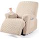 Stretch Armchair Recliner Cover 1 Seat Recliner Chair Cover Recliner Slipcover Sofa Cover with Side Pocket Jacquard Sofa Furniture Cover/Protector Soft with Elastic Bottom, Machine Washable