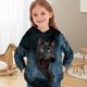 Girls' 3D Cat Hoodie Pullover Long Sleeve 3D Print Spring Fall Active Fashion Cute Polyester Kids 3-12 Years Hooded Outdoor Casual Daily Regular Fit
