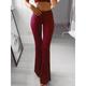 Women's Dress Pants Milk Fiber Plain Black White Fashion High Waist Full Length Outdoor Street Fall Winter