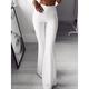 Women's Dress Pants Milk Fiber Plain Black White Fashion High Waist Full Length Outdoor Street Fall Winter