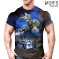 Men's Plus Size T shirt Tee Big and Tall Graphic Crew Neck Print Short Sleeve Spring Summer Vintage Streetwear Comfortable Casual Sports Tops