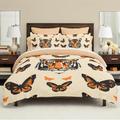 Butterfly and Tiger Pattern Duvet Cover Set Set Soft 3-Piece Luxury Cotton Bedding Set Home Decor Gift Twin Full King Queen Size Duvet Cover