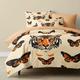 Butterfly and Tiger Pattern Duvet Cover Set Set Soft 3-Piece Luxury Cotton Bedding Set Home Decor Gift Twin Full King Queen Size Duvet Cover