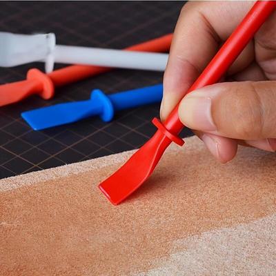 Glue Spreaders,Polypropylene Glue Smear Sticks Applicator, Painting Scrapers For Handmade DIY Art Leather Craft Tool