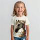 Girls' 3D Horse Tee Shirts Short Sleeve 3D Print Summer Active Fashion Cute Polyester Kids 3-12 Years Crew Neck Outdoor Casual Daily Regular Fit