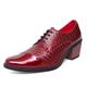 Men's Oxfords Derby Shoes Dress Shoes Height Increasing Shoes Business British Christmas Party Evening Xmas Patent Leather Lace-up Black White Red Spring Fall