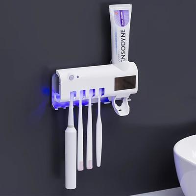 Toothbrush UV Sterilizer, Smart Toothbrush Sanitizer, Wall Mounted Toothbrush Holder, Bathroom Accessories