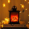 LED Flame Lantern Dynamic Lamp Simulation Fireplace Flame Night Light USB Battery Powered For Living Room Decor Halloween Classy