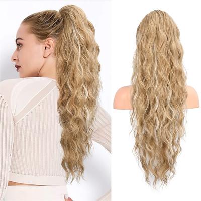 Ponytail Extension 26 Inch Drawstring Ponytail Hair Extensions for WomenLong Curly Wavy Ponytail Natural Wavy Synthetic Hairpiece for Women Daily Use party
