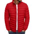 Men's Athletic Winter Quilted Full Zip Zipper Pocket Polyester Thermal Warm Windproof Breathable Soft Solid Colored Stand Collar Regular Fit Black Red Navy Blue Royal Blue Vest