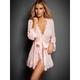 Women's Sexy Lingerie Bathrobe Robes Gown Chemises Negligees 1 PCS Solid Colored Simple Soft Sweet Home Christmas Daily POLY Long Sleeve Lace Mesh Belt Included Summer Spring Black White