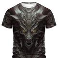 Graphic Dragon Daily Designer Retro Vintage Men's 3D Print T shirt Tee Sports Outdoor Holiday Going out T shirt Yellow Blue Purple Short Sleeve Crew Neck Shirt Spring Summer Clothing Apparel S M L