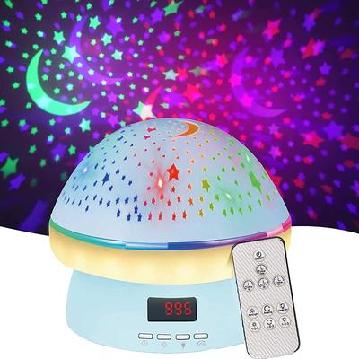 Timer Rotation Star Night Light Projector Twinkle Lights, Birthday Gifts for Kids,16 Colorful Projector Light Dimmable LED Bedside Lamp,Kids Room Decorfor Gift for BoyGirls