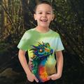 Boys 3D Graphic Animal Dinosaur T shirt Short Sleeve 3D Print Summer Spring Active Sports Fashion Polyester Kids 3-12 Years Outdoor Casual Daily Regular Fit