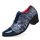 Men's Oxfords Derby Shoes Party Heels Party Collections Height Increasing Shoes Business British Christmas Party Evening Xmas PU Lace-up Black Red Blue Spring Fall