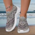 Women's Sneakers Ethnic Paisley Leopard Print Graphic Print Soft and Lightweight Flyknit Sneakers