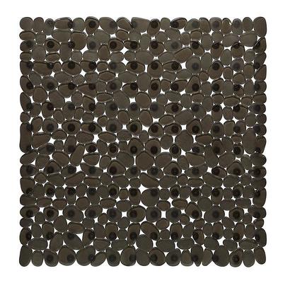 Square Bath Mat Non-slip Shower Mats - 21 x 21 inch Non Slip Bathtub Mat with Suction Cup, Safety Shower Stall Mats for Kids Elderly, Shower Mat with Drain Holes, Machine Washable