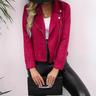 Women's Faux Leather Jacket Suede Jacket Zip up Jacket Spring Casual Motor Biker Jacket Winter Heated Jacket