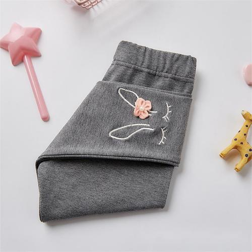 Kids Girls' Leggings Solid Color Active Ruched School Cotton 3-7 Years Spring Black White Pink