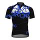 21Grams Men's Cycling Jersey Short Sleeve Bike Top with 3 Rear Pockets Mountain Bike MTB Road Bike Cycling Breathable Quick Dry Moisture Wicking Reflective Strips Black / Orange Black Yellow Graphic