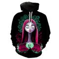 The Nightmare Before Christmas Jack Skellington Hoodie Cartoon Manga Anime Front Pocket Graphic Hoodie For Couple's Men's Women's Adults' 3D Print Casual Daily