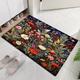 Colorful Floral Doormat Floor Mats Washable Rugs Kitchen Mat Non-Slip Oil Proof Rug Indoor Outdoor Mat Bedroom Decor Bathroom Mat Entrance Rug