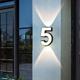 LED House Numbers Outside Wall Light IP65 Waterproof LED Floating Home Address Number Stainless Steel Large, Modern House Numbers for Outside, Yard, Street 110-240V