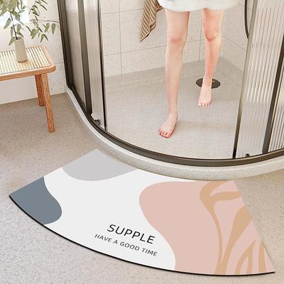 Diatomaceous Earth Bath Mat Arcute Marble Pattern Super Absorbent Toilet Door Quick-Drying Foot Mat Entry Door Mat Non-Slip Mat