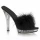 Women's Heels Clogs Mules Sexy Shoes Stilettos Furry Feather Party Daily Party Evening Solid Color Summer Feather Stiletto Heel Peep Toe Elegant Sexy Casual Patent Leather Loafer Black White Pink