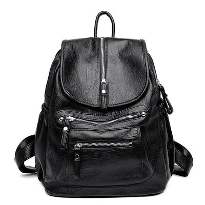 Large Capacity PU Leather Backpack for School and Travel - Stylish and Durable, Perfect for Students, Back to School