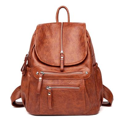 Large Capacity PU Leather Backpack for School and Travel - Stylish and Durable, Perfect for Students, Back to School
