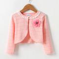 Kids Girls' Cardigan Floral Outdoor Long Sleeve Lace Fashion 3-7 Years Summer White Yellow Pink