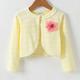 Kids Girls' Cardigan Floral Outdoor Long Sleeve Lace Fashion 3-7 Years Summer White Yellow Pink