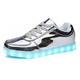 Men's Sneakers LED Shoes Daily Walking Shoes PU Height-increasing Booties / Ankle Boots Silver Gold White Spring