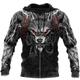 Men's Full Zip Hoodie Jacket Black Hooded Animal Wolf Graphic Prints Zipper Print Sports Outdoor Daily Sports 3D Print Streetwear Designer Casual Spring Fall Clothing Apparel Hoodies Sweatshirts