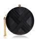 Women's Clutch Bags Silk PU Leather Party / Evening Bridal Shower Wedding Party Buttons Tassel Plain Silver Black Red