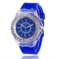 Men Quartz Watch Chronograph Luminous Noctilucent Silicone Watch