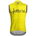 21Grams Men's Cycling Vest Cycling Jersey Sleeveless Bike Vest / Gilet Top with 3 Rear Pockets Mountain Bike MTB Road Bike Cycling Breathable Moisture Wicking Quick Dry Back Pocket Black Yellow Red