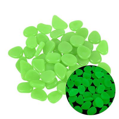 100Pcs Garden Decor Luminous Stones Glow In Dark Decorative Pebbles Pebble Rocks Outdoor Fish Tank Aquarium Decorations