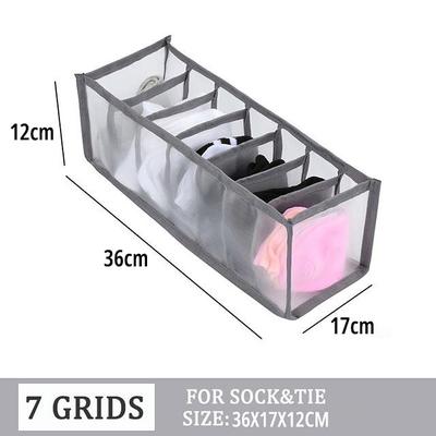 1pc Wardrobe Clothes Organizer, Visible Foldable Closet Organizers, Compartment Storage Box with Mesh Separation, Washable Drawer Dividers Organizers (Bra/Panties/Socks/Pants/T-Shirt/Legging)